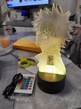 Led-Light 3d-Lamp Bedroom Decor Gift Manga Acrylic Academia Cool Dabi Anime Colorful