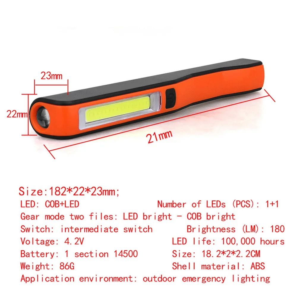 Красный/синий/черный/оранжевый новая встроенная USB зарядная Рабочая лампа для фар светодиодный аварийный свет автомобиля с магнитным
