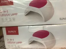 SUNUV SUN2C-Lámpara de uñas de 48W, secador de uñas UV SUN2 para secador de uñas de Gel, Sensor infrarrojo con almohadilla de silicona rosa para uso en salón