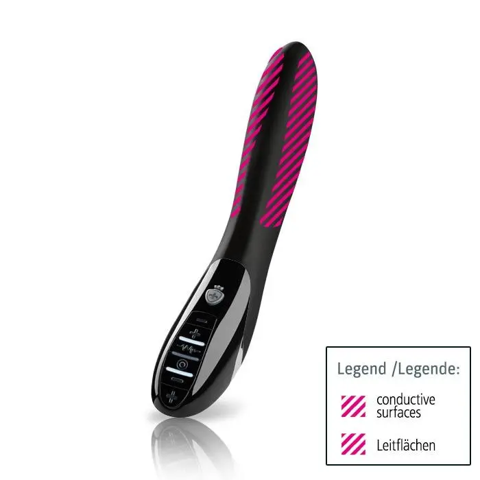 Черный вибратор с миостимуляцией Mystim Electric Eric Black Edition- 27 см