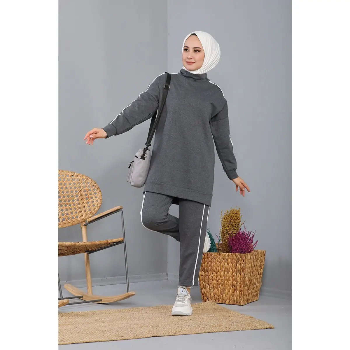 Sports Double Muslim Set Muslim Fashion Double Hijab Suit Young Muslim Fashion Muslim Women Sport  Clothing 2021 new Fashion