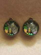 10mm 12mm 10 unids/lote Clips de cobre para los oídos 8 colores chapados, pendientes en blanco/Base, Cabochons de cristal de ajuste de 10 12mm, ajuste de pendientes