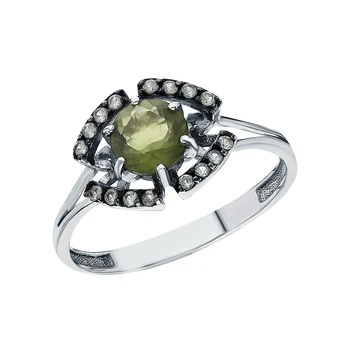 

Silver ring with cubic zirconia sunlight sample 925