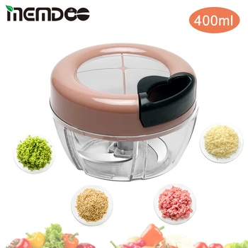 

MEMDOO 400ML Manual Food Chopper Grinder Vegetable Blender Multi-function Manual Meat Grinder Garlic Cutter Hand