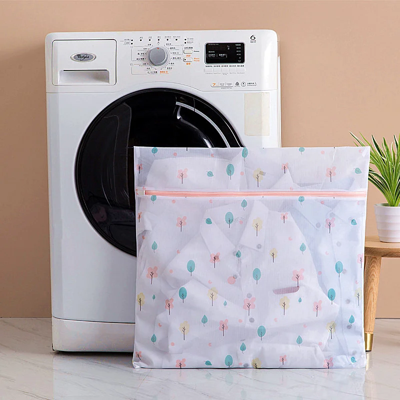 Zippered Laundry Wash Bag Foldable Mesh Net Dirty Clothes Socks Washing Bags Bra Underwear Organizer Bag