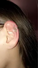 Pendientes de cartílago falso para mujer, sin perforaciones, Color dorado, serpiente, Circonia cúbica, joyería llamativa