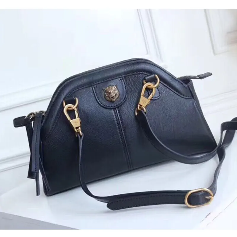 GG роскошные сумки женские сумки дизайнерские высокое качество сумка через плечо женщин премиум известных брендов женские - Цвет: Черный