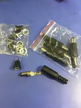 5 Juegos por lote, conector DC 5,5x2,1 5,5x2,5 30V 5A DC, enchufe hembra de montaje de interfaz, conector Jack, adaptador de terminales de cable 022B