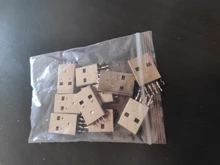 10 unids/lote USB 2,0 4Pin un tipo macho conector SMT negro G49 para cargador de transmisión de datos