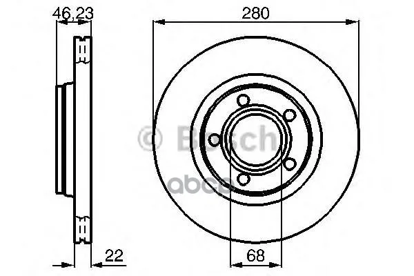 Диск Тормозной Передний Audi A4(B5-B7), A8(4d_, 4e_), Vw Passat 3b_) 0986478869 Bosch арт. 0986478869