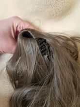 Coleta de colores degradados sintética para mujer, extensiones de cabello con Clip, estilo rizado ondulado, cola de poni, peinado azul y rosa