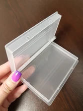 Caja de almacenamiento clara de 10/20/30 ranuras para limas de uñas, contenedor para accesorios de uñas