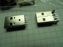 10 unids/lote USB 2,0 4Pin un tipo macho conector SMT negro G49 para cargador de transmisión de datos