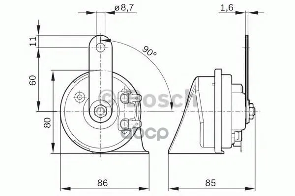Сигнал Звуковой Ec9 510hz/420hz Комплект Citroen/Peugeot Bosch арт. 9320335007
