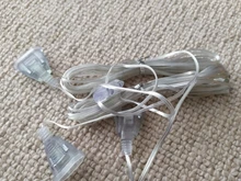 Cable de extensión de alimentación estándar, 3M, 110V, 220V, para guirnaldas de luces LED, tira de luces festivas