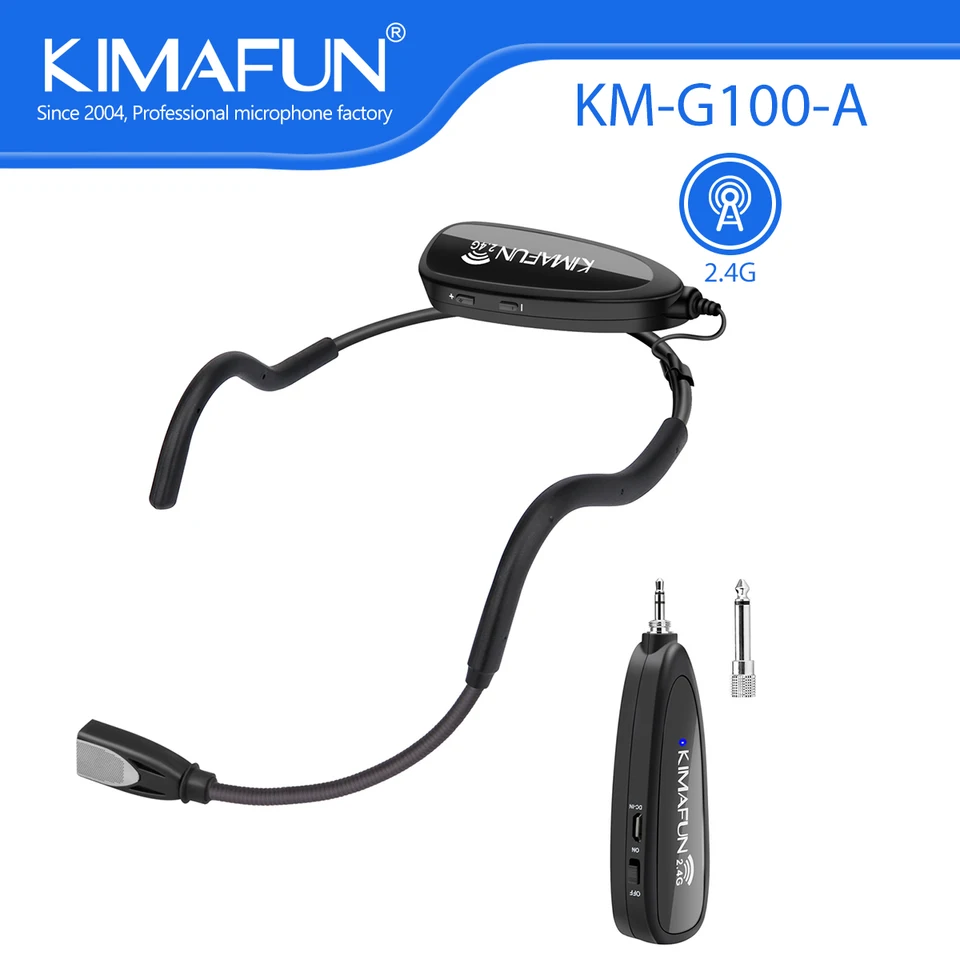 KIMAFUN 2.4G ワイヤレスマイクシステム プロフェッショナル