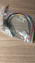 Botón de bloqueo momentáneo, pulsador fijo de cabeza plana de 12mm, 3V, 5V, 9V, 12V, 24V, 220V, resistente al agua, LED, de metal