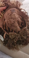 Curly Wig Short-Wig Bangs Afro Kinky Brown Synthetic Black-Women 14inches with Glorious