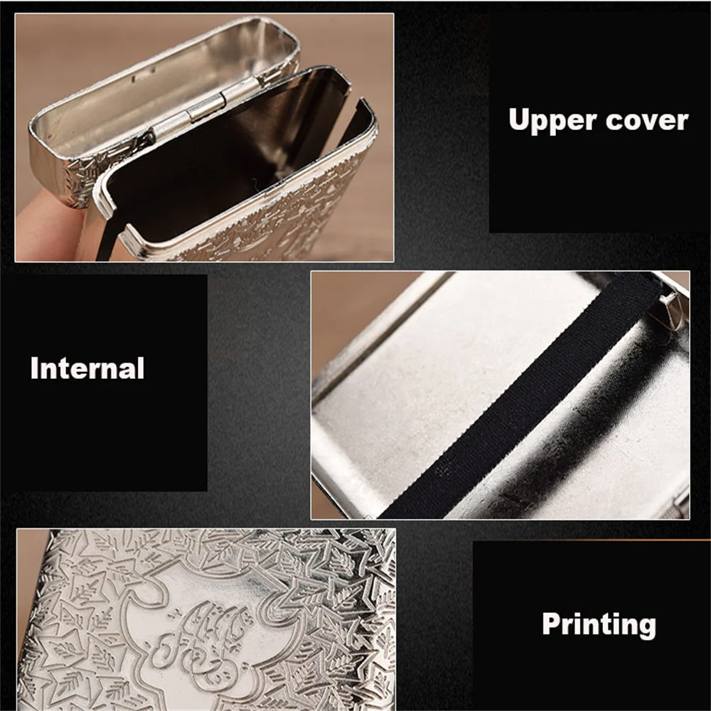 ETUI A CIGARETTE,Peaky BlindersÉtui à cigarettes Portable Peaky Blinders, fleur sculptée Anti