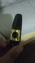 Boquilla de saxofón Alto, de plástico con tapa, hebilla de Metal, boquilla de lengüeta, parches, almohadillas, cojines #8