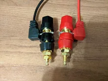 1 par (negro + rojo) de terminales Rojo Negro amplificador de conector Terminal de encuadernación conector tipo Banana para altavoz Jack adaptador de enchufe