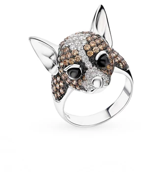 

Silver ring with cubic zirconia sunlight