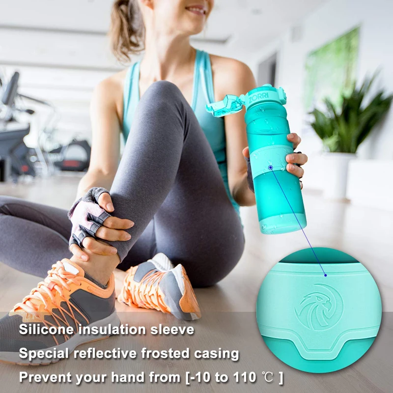 ZORRI Sports Wasser Flasche 500 мл kunstoff напиток тур Спорт на открытом воздухе Schule Leck Proof Seal Gourde
