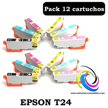 

Epson T24 Pack 12 compatible XP55 XP750 XP760 XP850 XP860 XP950 XP960 XP-55 XP-750 XP-760 XP-850 XP-860 XP-950 XP-960