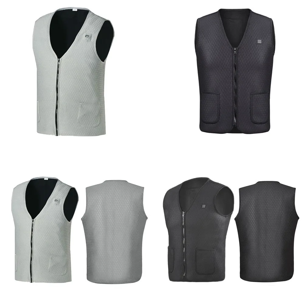 

Hot Heated Electric Vest Thermal Body Warmer Warm Heated Cloth Heated Pad Jacket Heated Winter USB Clothing