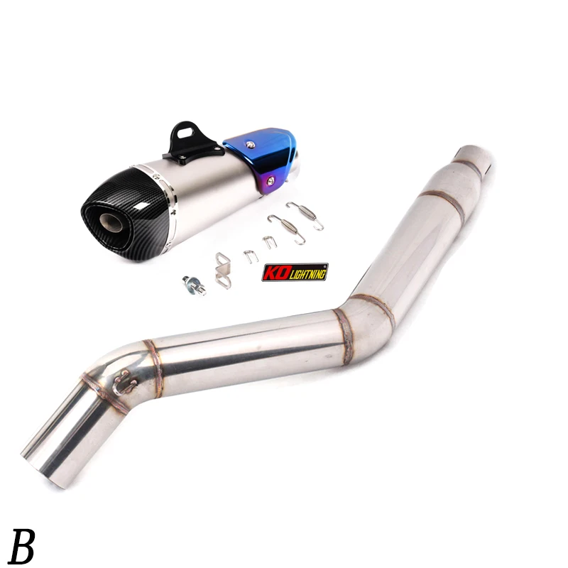 Escape Motorcycle Exhaust Mid Connect Pipe And 51mm Muffler Stainless Steel Exhaust System For Aprilia GPR125 150 - Image 3