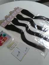 MRSHAIR-Mini cinta para extensiones de cabello humano, 3x0,8 pulgadas, 100%, microinterfaz, pegamento adhesivo de doble cara, Rubio y marrón