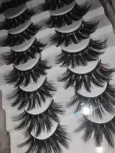 5/8/12 pares 3D pelo de visón pestañas falsas hecho a mano pestaña larga Natural Wispy pestañas tupidas reutilizable extensión de pestañas postizas