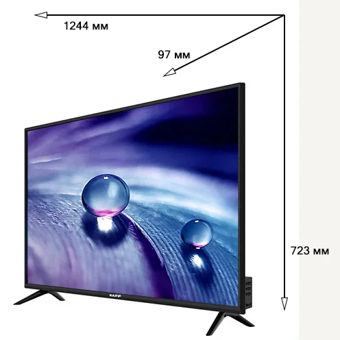 SMART 4K телевизор 55" BAFF 55 4КTV-ATSr, DVBT2, запись телепередач, WiFi/LAN, беспроводная трансляция, HDR реалистичное изображение, USB разьем до 1tB