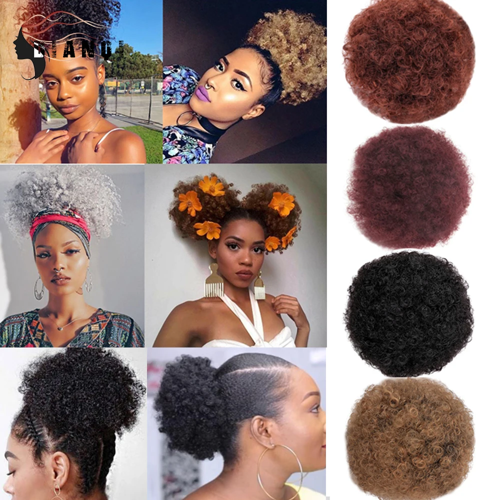 Cozy Ladies Afro Kinky Curly Hair Bun - Black | Konga Online Shopping