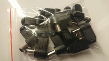 Jack-Adapter Male-Plug Power 90-Degree DC