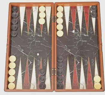 

Classic Black & White Backgammon Set