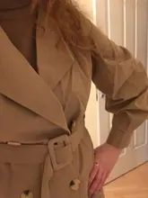 BGTEEVER-gabardina larga de Invierno para mujer, gabardina con cuello vuelto, elegante con doble botonadura y fajas, cortavientos femenino de gran tamaño, 2020