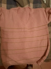 Jersey de punto de manga larga con cuello en V para mujer, Top Sexy de Color sólido, suéteres a rayas informales, Blusa 2021