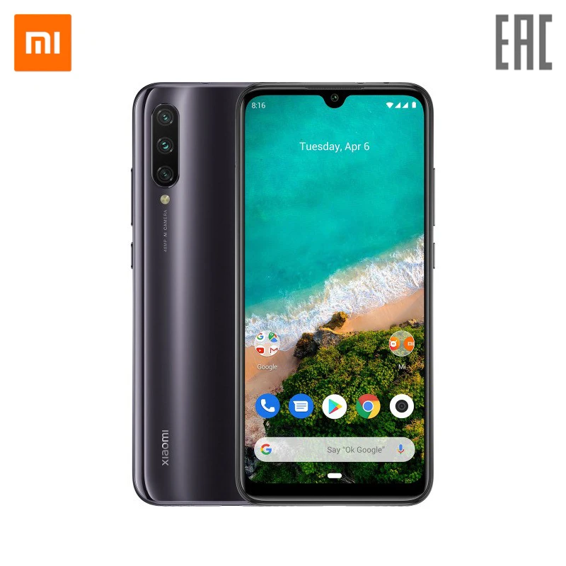 Смартфон Xiaomi Mi A3 RU 128ГБ,[официальная гарантия, быстрая ]