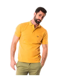 

Polo brand SPAGNOLO BASICO short sleeve shirts for men mustard color