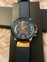 CURREN-Reloj analógico para hombre, cronógrafo deportivo, militar, de cuarzo, masculino