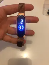 Reloj Led magnético para mujer, resistente al agua, táctil, Digital, de pulsera