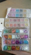 Manicure-Nail-Decoration Sequins-Polish Nail-Art Glitter-Flakes Fruits Fluorescence Heart