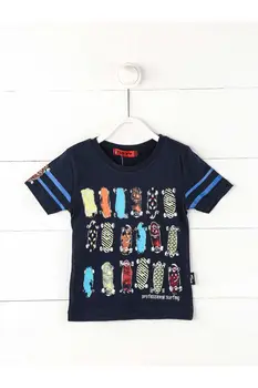 

Navy blue Male Baby Short Sleeved T-shirt