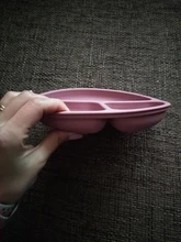 Plato de comedor de silicona seguro para bebé, vajilla de entrenamiento para niños, cuencos de alimentación sólidos con bonitos dibujos animados