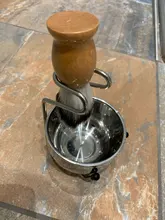 1 Set profesional de los hombres para él la barba conjunto tazón de acero inoxidable soporte brocha de afeitar bigote afeitado herramienta Facial de limpieza 40 #410