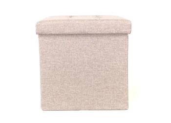 

Ottoman box padded folding pattern Liner color white coffee