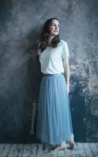 OHRYIYIE-falda de tul Vintage para mujer, faldas de malla de cintura alta elástica, largo plisado, para primavera y verano, 2021