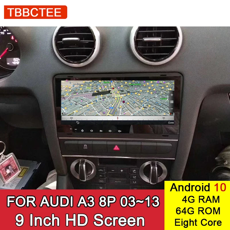 Android 10, восемь ядер, 4 + 64 ГБ, для Audi A3 8P 2003 ~ 2013, Автомобильный мультимедийный плеер, GPS навигация, Авторадио, стерео, HD экран|Мультимедиаплеер для авто| | АлиЭкспресс