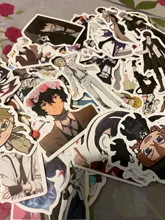 Bungo Stray-pegatinas de perros de PVC para niños, pegatinas de grafitis, maletas, equipaje, guitarra, coche, impermeable, 10/100 Uds.